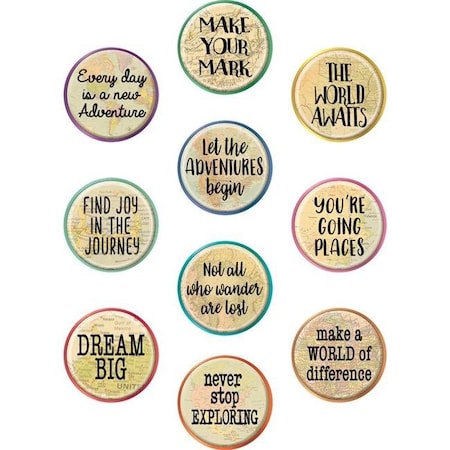 Teacher Created Resources Teacher Created Resources TCR8809-3 Travel Map Positive Saying Accents - 3 per Pack TCR8809-3